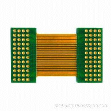 Rigid-flex PCBS, 2-layer PI+FR4 and Surface ENIG with Solder Mask Green